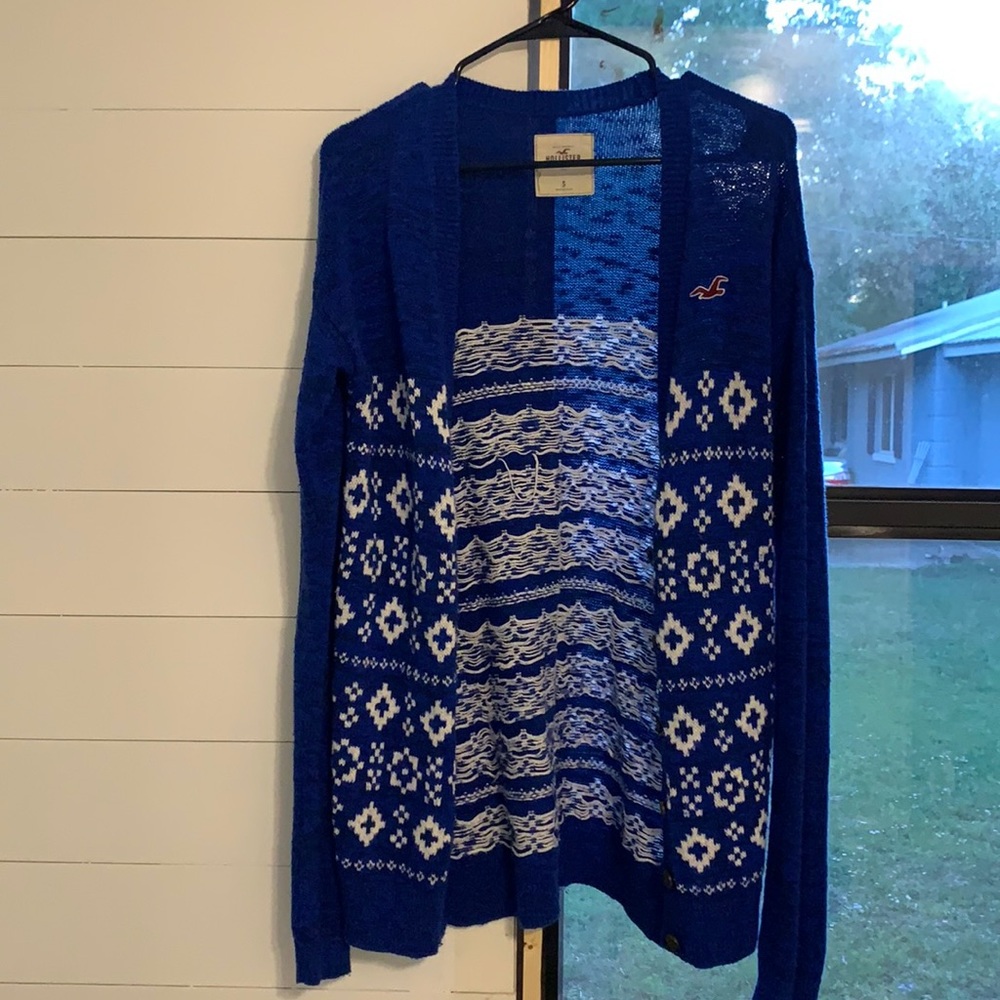 Blue cardigan